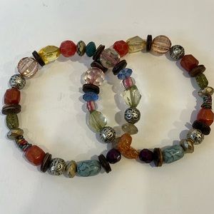 Variety of beads multicolor numerous shapes purse handles round decorative